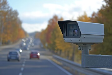 Radar Speed Control Camera Monitoring Traffic