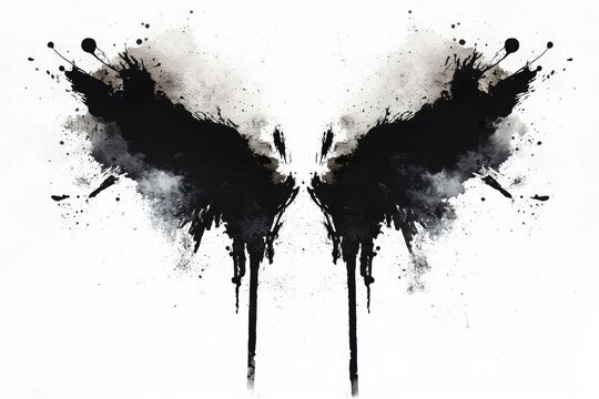 An illustration of the Rorschach inkblot test, a projective psychological assessment tool.