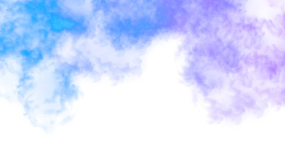 Colorful smoke steam effects on transparent background for graphical use. Fog steam clouds overlay effect. Png image