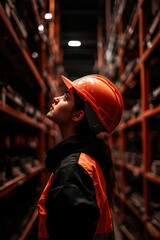 Worker in warehouse