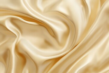 Fototapeta premium Elegant, luxurious folds of soft, golden silk fabric.