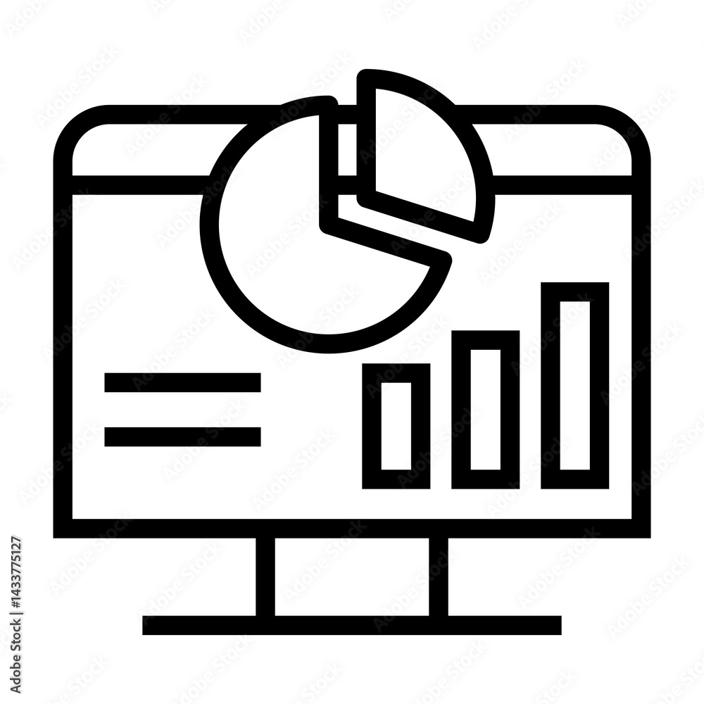 Poster analytic vector icon