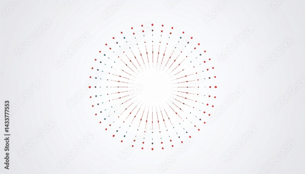 Poster dynamic circular motion visualization abstract art installation digital animation minimalist design 