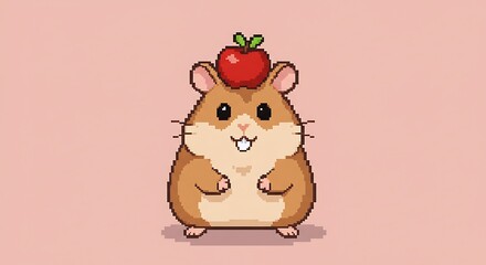 Pixelated Orchard Delight AI Generated