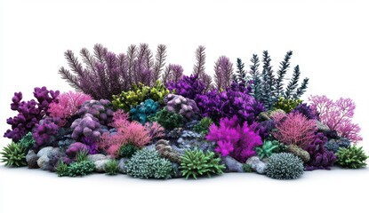 Digital Rendering of a Colorful Coral Reef