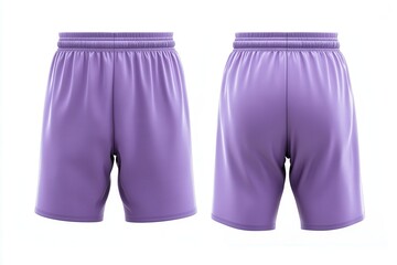 Light purple casual shorts for activewear. Drawstring waistband, soft fabric, ideal for sports or lounging. Versatile athletic apparel.