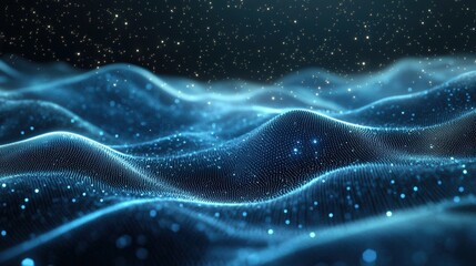 Abstract Digital Wave Pattern