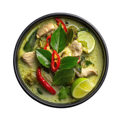 Delicious Chicken Green Curry Delight with Transparent Background