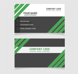 Fototapeta premium Set of modern business card print templates. Personal visiting card with company logo. Vector illustration. Stationery design .