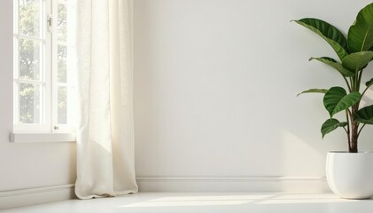 Subtle, textured linen curtains, soft ivory white , linen texture, background, fabric