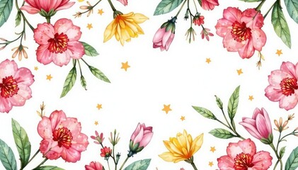 Subtle watercolor floral design, endlessly repeating , illustration, botanical, delicate