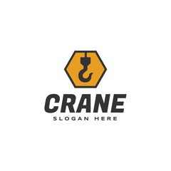 Towing or crane logo design template