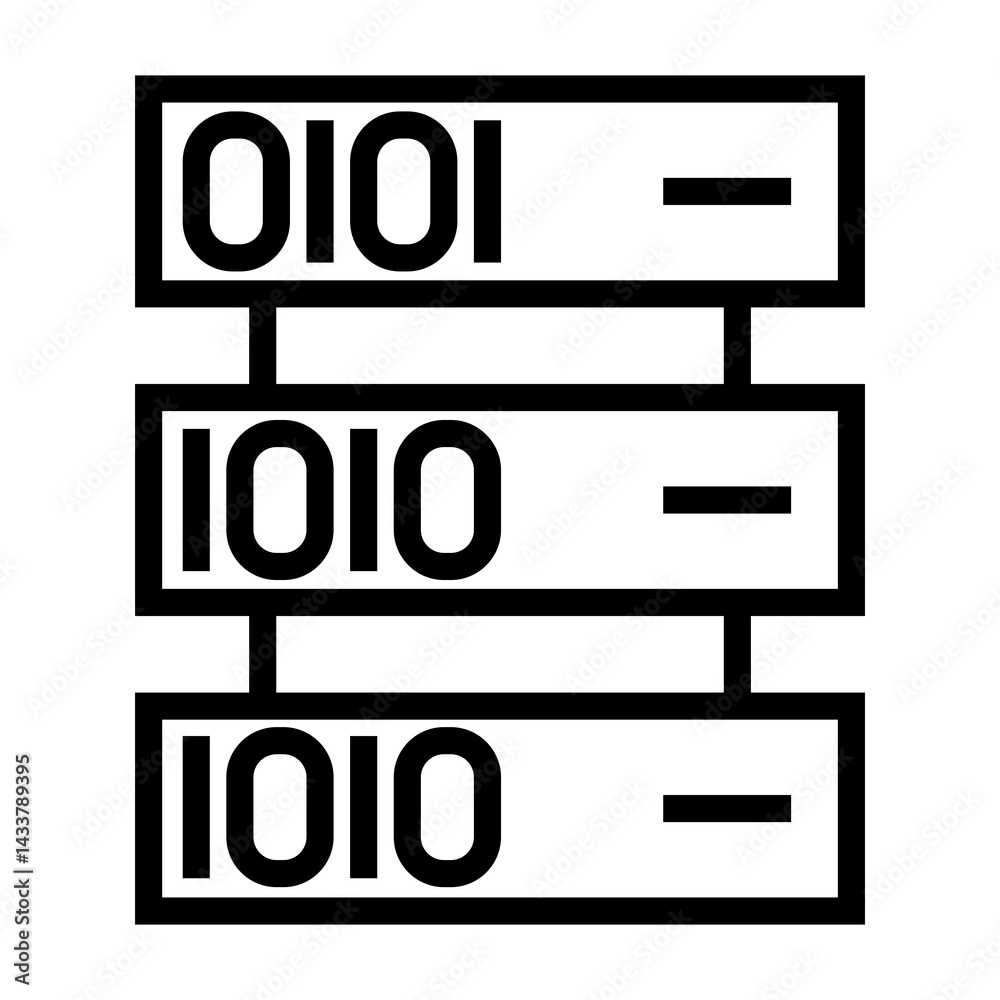 Poster  data binary vector icon