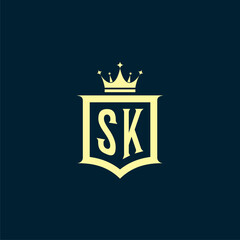 initials law firm logo design vector	
