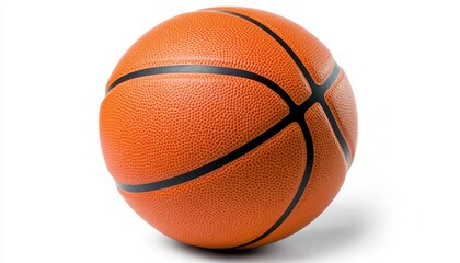 Fototapeta premium Orange basketball on white background (2)