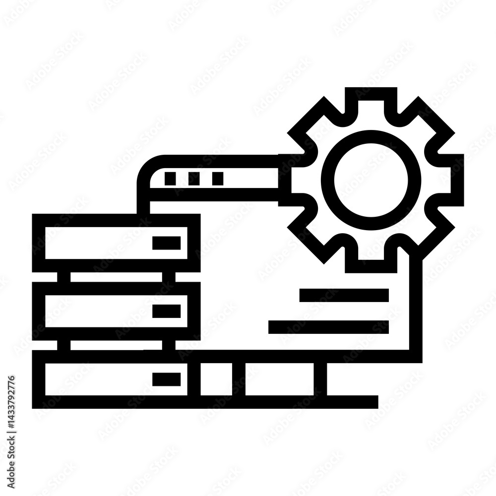 Poster data vector icon