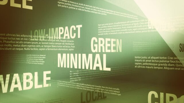 Sustainability for small businesses related terms and concepts. Seamlessly looping animation.