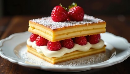 Classic Italian dessert, layers of coffee-soaked ladyfingers and mascarpone cream , food, white background