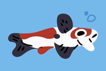 Cartoon Koi Fish Vector Illustration