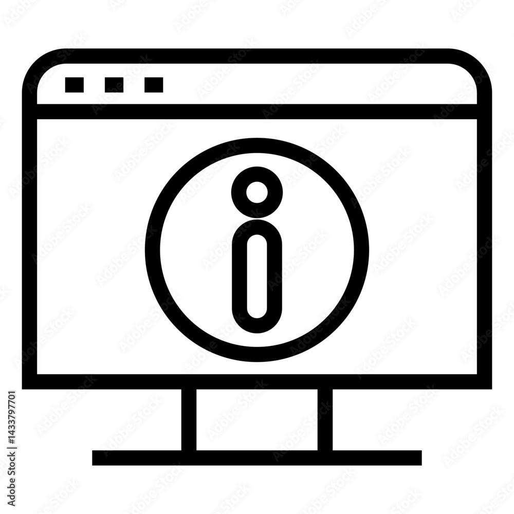 Poster information display vector icon