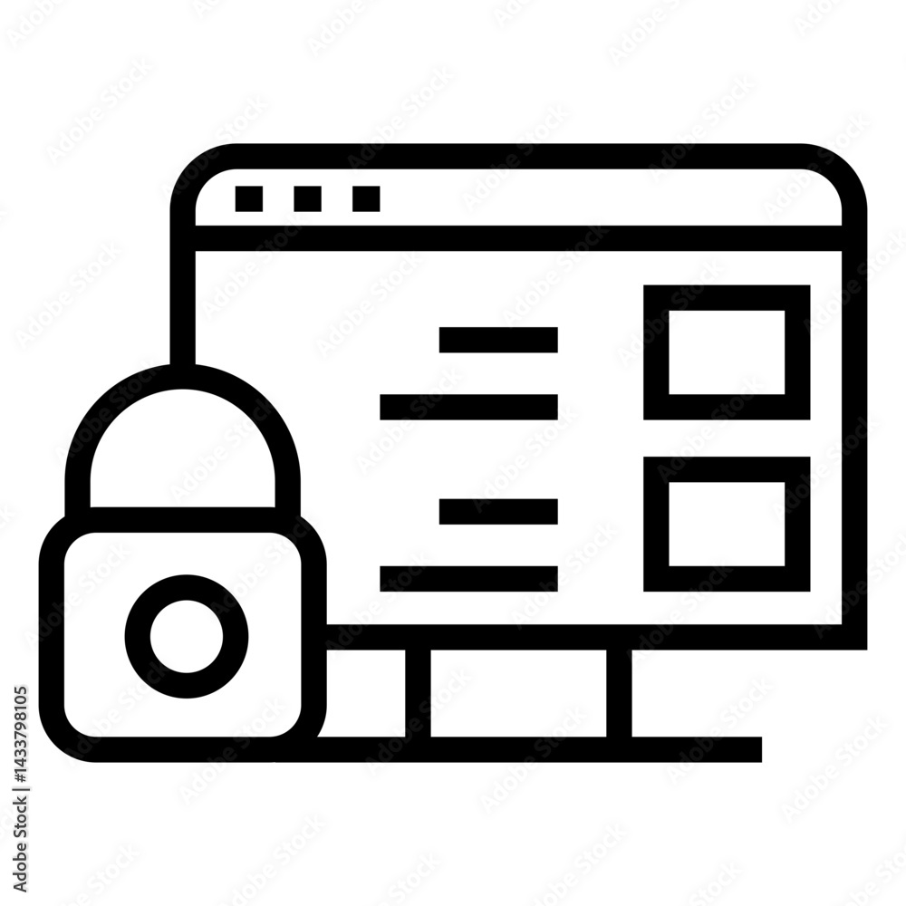 Poster data security vector icon