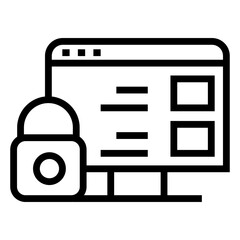 Obraz premium data security vector icon