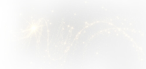 Festive gold sparkle dust PNG. Transparent shimmer particle with glowing confetti dust effect.