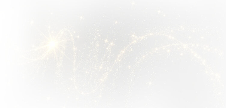 Festive gold sparkle dust PNG. Transparent shimmer particle with glowing confetti dust effect.