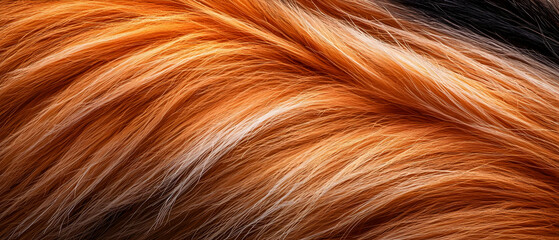 Fototapeta premium Close-up view of rich, textured fur