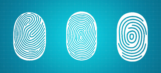 Fingerprint vector icon.