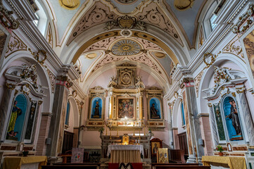 Obraz premium Macchiagodena, Molise. Church of San Lorenzo 2025.