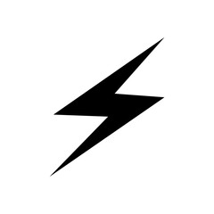 Lightning Bolt Icon Vector in Black Colors SVG Format
