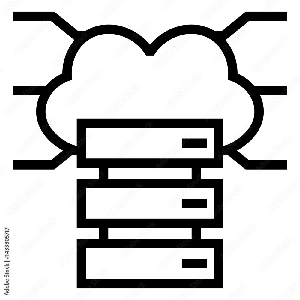 Poster big data vector icon