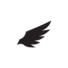Wing icon isolated on white background.