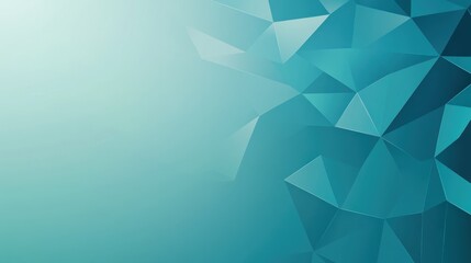 Obraz premium Abstract teal polygonal background
