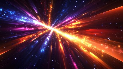Naklejka premium Abstract Cosmic Light Burst