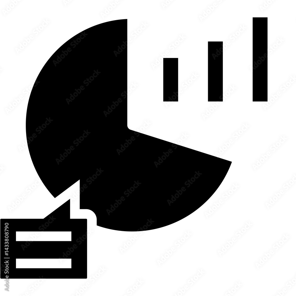 Poster graph information vector icon