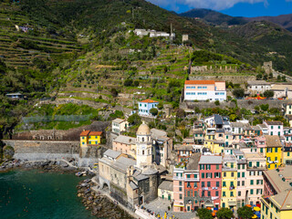 Vue aérienne de Vernazza