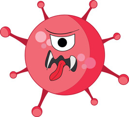 Obraz premium Illustration of vector graphic of germs, viruses, amoeba, bacteria which are evil, suitable for health and biology world.