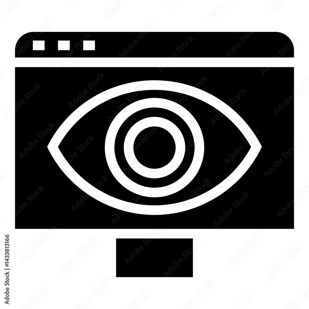 Poster data spying vector icon