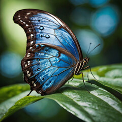 Butterfly on leaf