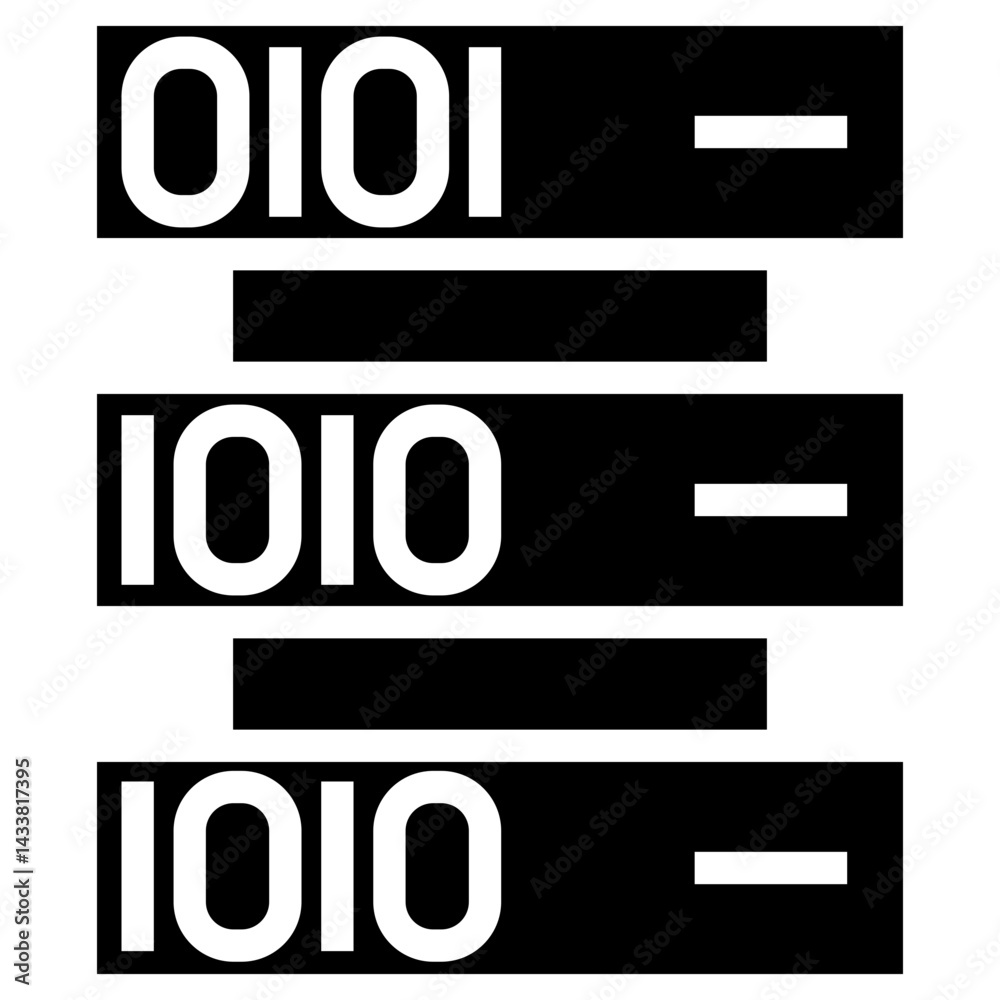 Poster  data binary vector icon