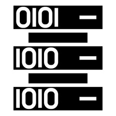  data binary vector icon