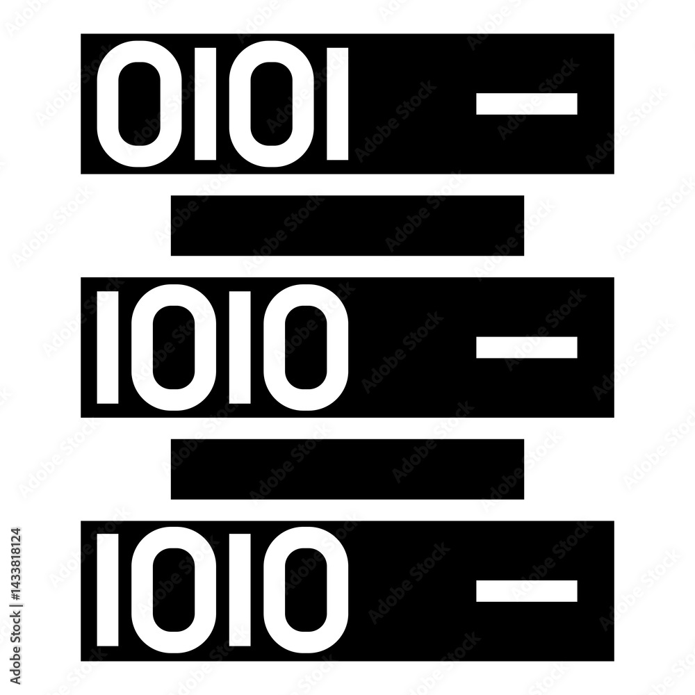 Poster  data binary vector icon