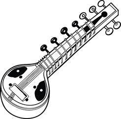 Obraz premium guitar and musical notes