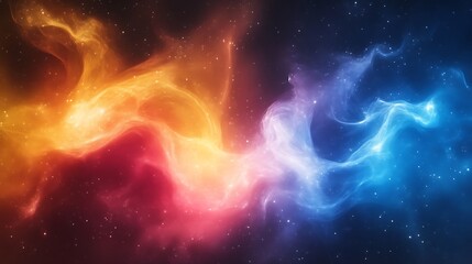 Cosmic Nebula Swirling Colors Of Space
