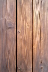 Naklejka premium Dark brown vertical wood planks with knots and grain texture