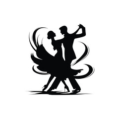 silhouette of a woman and man romance.