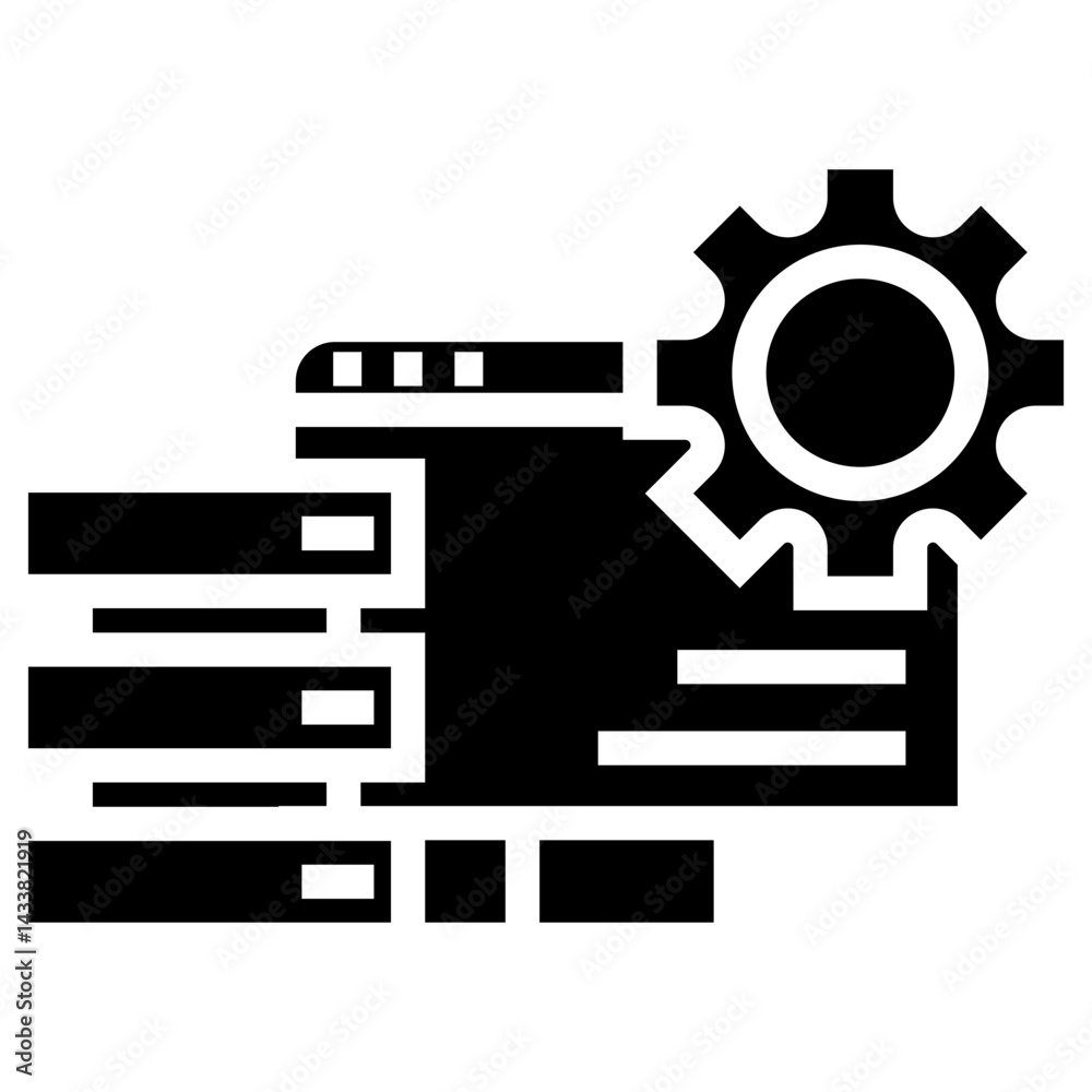 Poster data vector icon