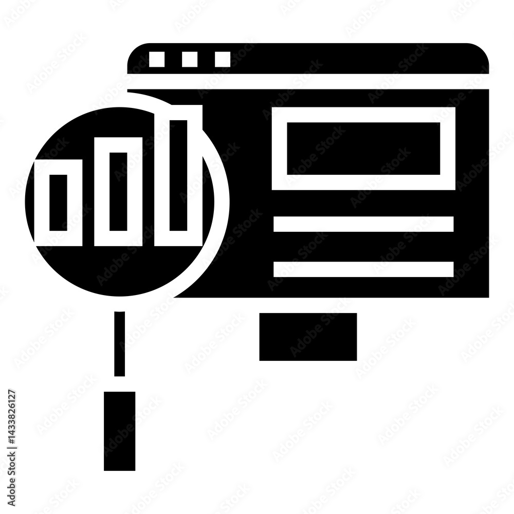 Aufkleber searching data vector icon